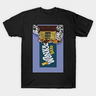 Willy Wonka Bar Golden Ticket Illustration purple T-Shirt